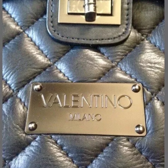 Mario Valentino Black Dora Quilted Leathe Bac - Picture 3 of 8